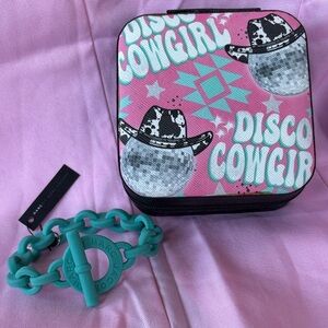 Brand New Marc by Marc Jacobs Turnlock Stretch Bracelet & Disco Cowgirl Zip Box